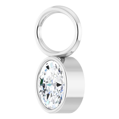 1/6 CT Natural Diamond Hoop Dangle, 5.1 mm x 8.75 mm