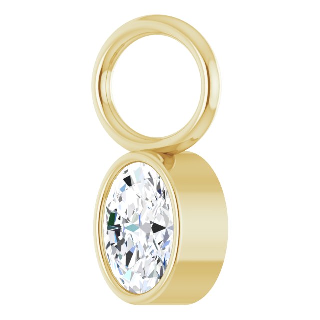 1/6 CT Natural Diamond Hoop Dangle, 5.1 mm x 8.75 mm