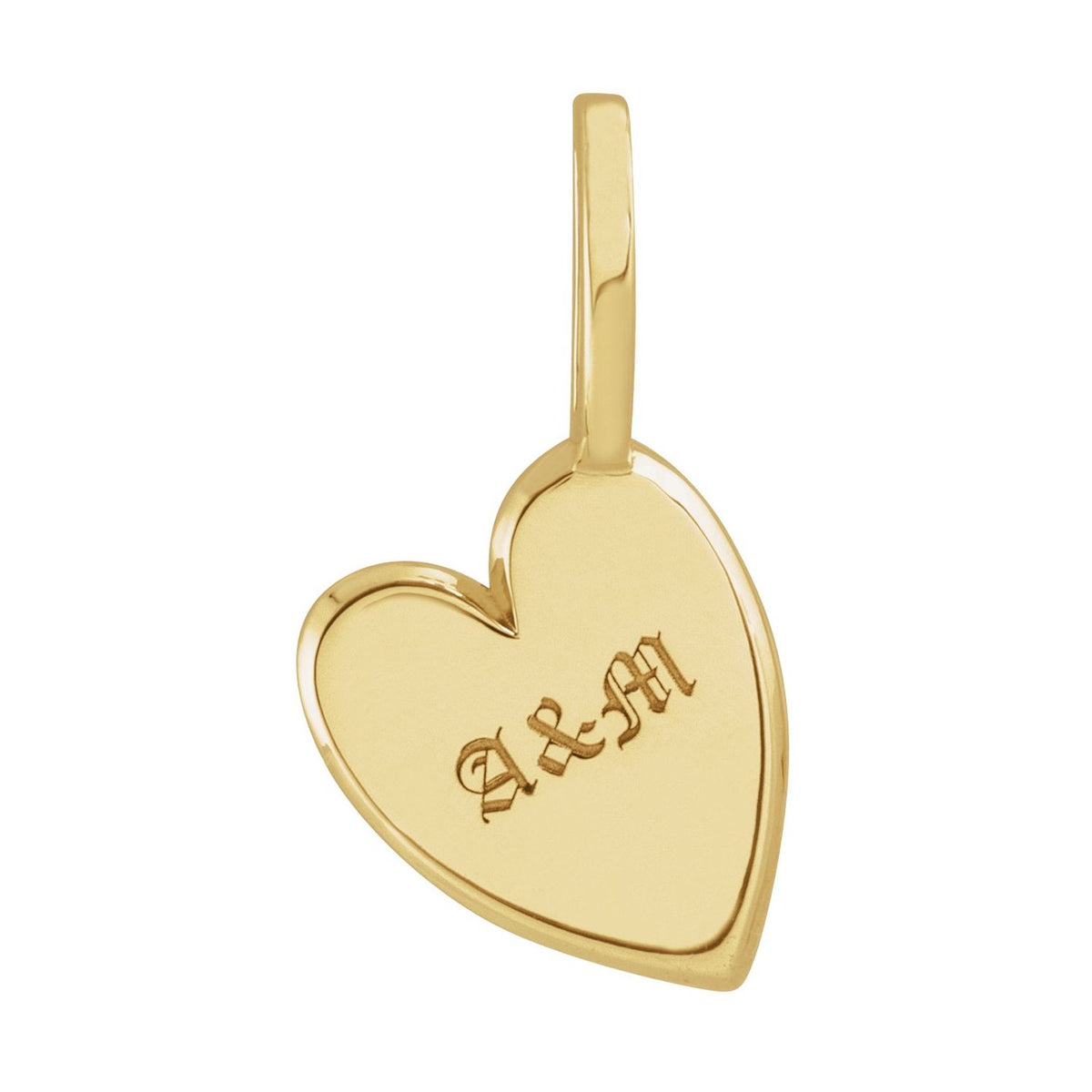 Engravable Sideways Heart Pendant, 19.2 x 10.6 mm