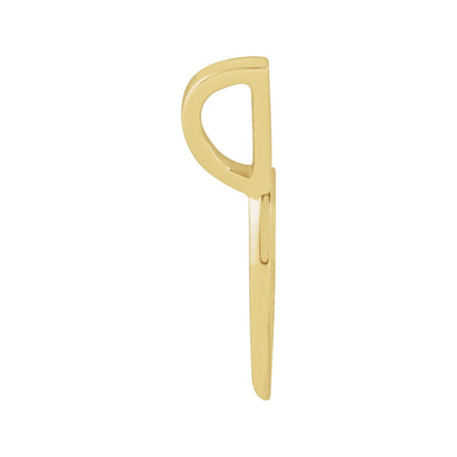 Engravable Sideways Heart Pendant, 19.2 x 10.6 mm