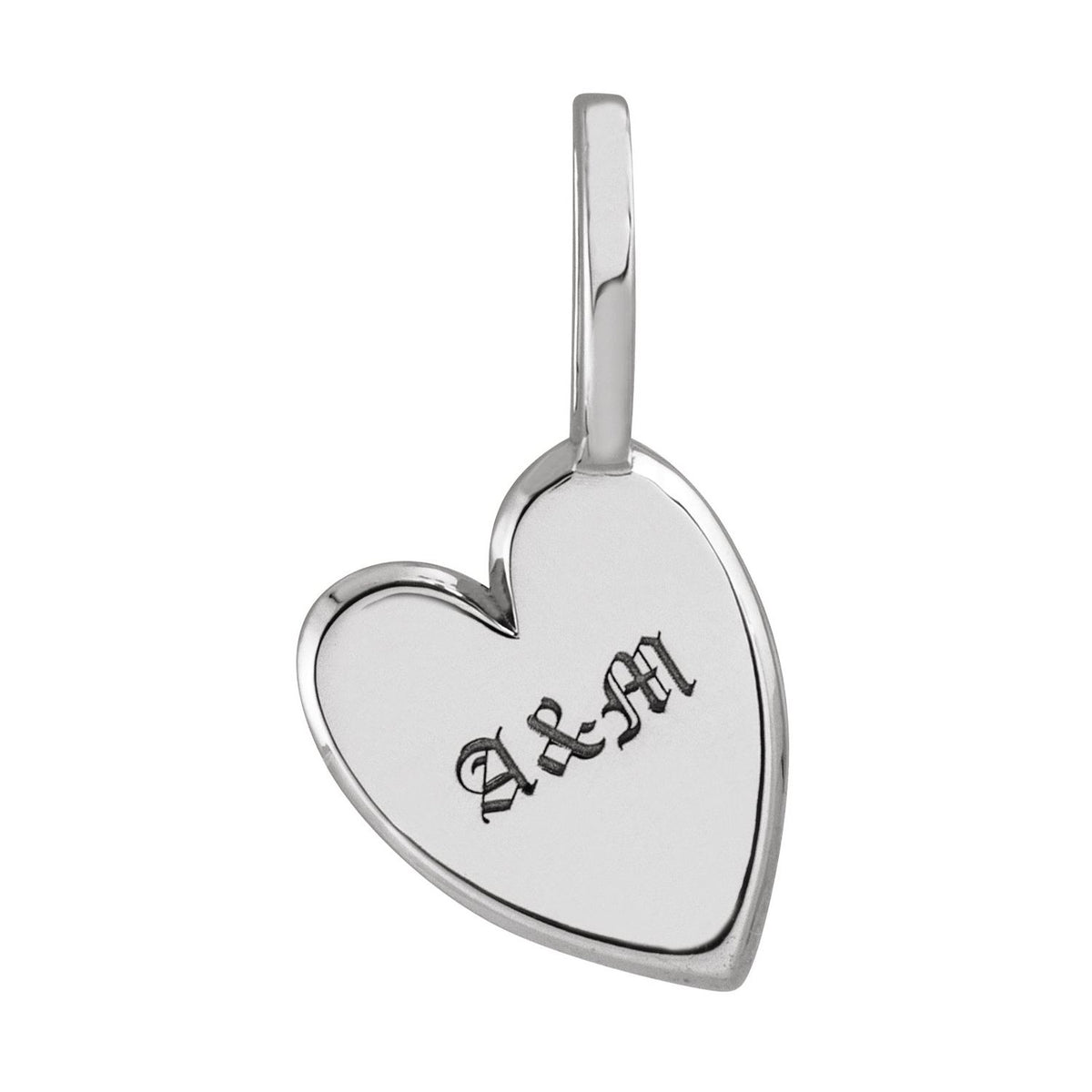 Engravable Sideways Heart Pendant, 19.2 x 10.6 mm