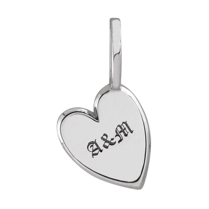 Engravable Sideways Heart Pendant, 19.2 x 10.6 mm