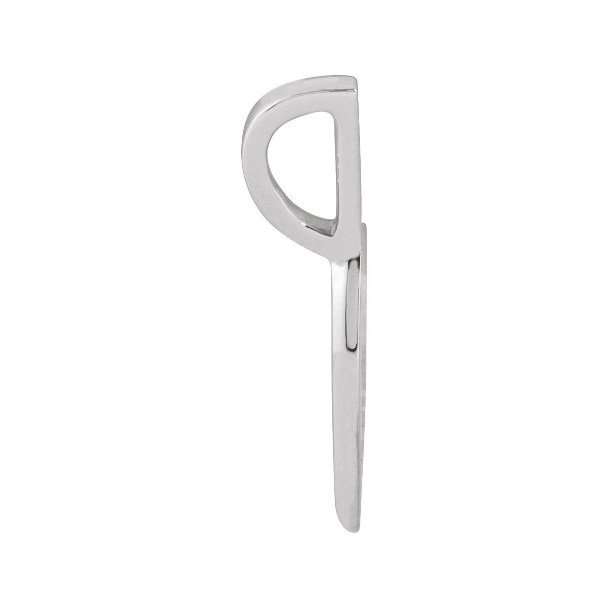 Engravable Sideways Heart Pendant, 19.2 x 10.6 mm