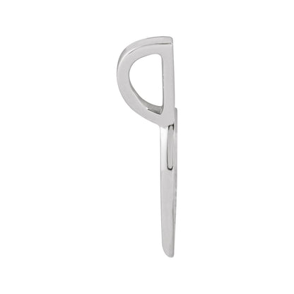 Engravable Sideways Heart Pendant, 19.2 x 10.6 mm