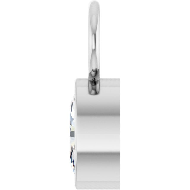 1/5 CT Lab-Grown Diamond Hoop Dangle, 5.1 mm x 9.8 mm