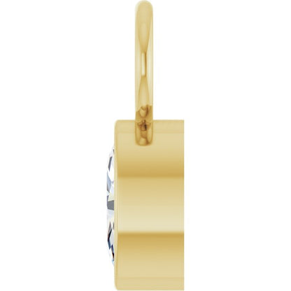 1/5 CT Lab-Grown Diamond Hoop Dangle, 5.1 mm x 9.8 mm