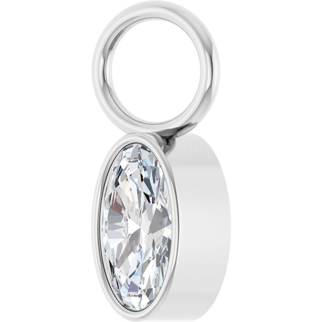 1/5 CT Lab-Grown Diamond Hoop Dangle, 5.1 mm x 9.8 mm