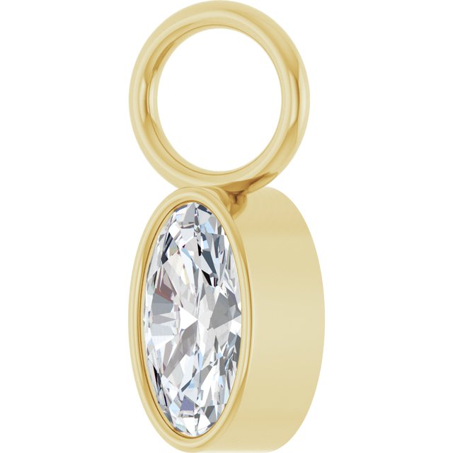 1/5 CT Lab-Grown Diamond Hoop Dangle, 5.1 mm x 9.8 mm
