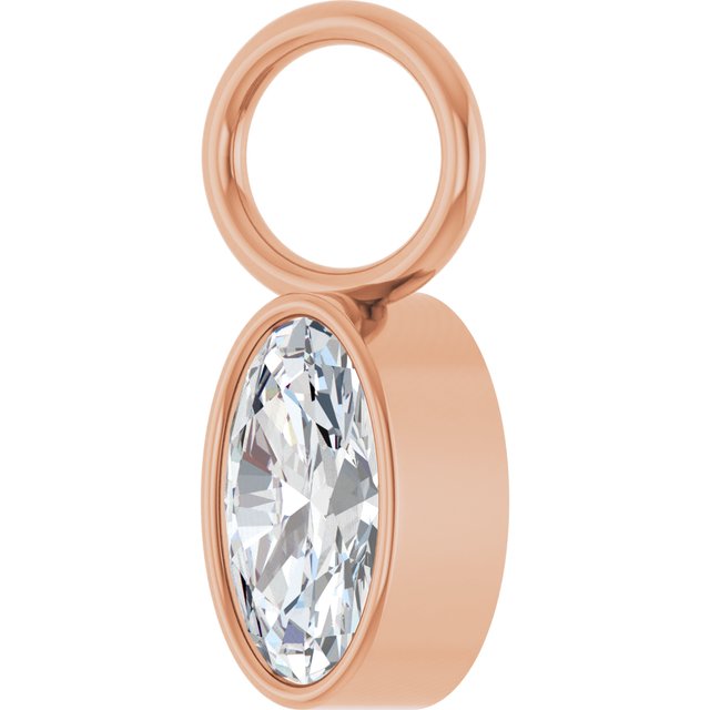1/5 CT Lab-Grown Diamond Hoop Dangle, 5.1 mm x 9.8 mm