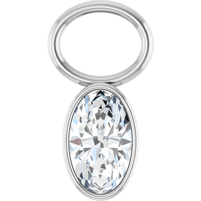 1/5 CT Lab-Grown Diamond Hoop Dangle, 5.1 mm x 9.8 mm