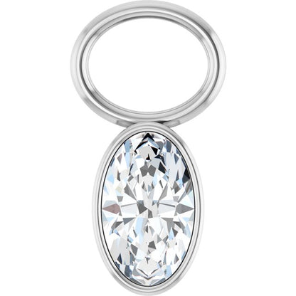 1/5 CT Lab-Grown Diamond Hoop Dangle, 5.1 mm x 9.8 mm