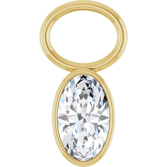 1/5 CT Lab-Grown Diamond Hoop Dangle, 5.1 mm x 9.8 mm