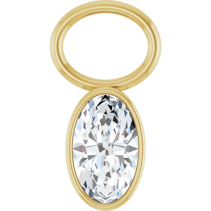 1/5 CT Lab-Grown Diamond Hoop Dangle, 5.1 mm x 9.8 mm