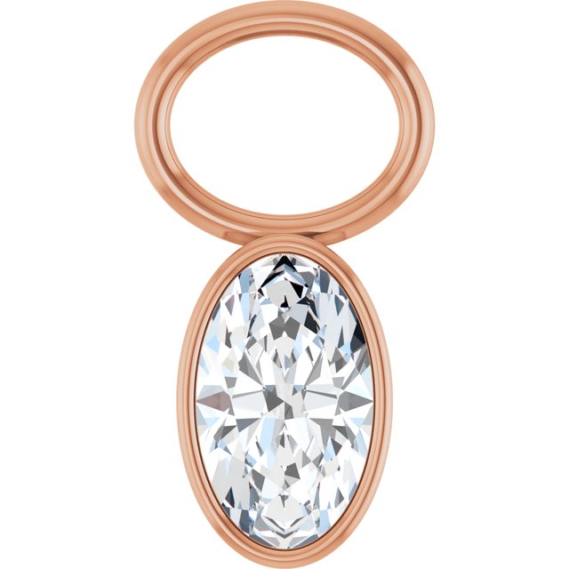 1/5 CT Lab-Grown Diamond Hoop Dangle, 5.1 mm x 9.8 mm