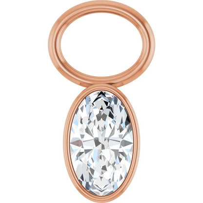 1/5 CT Lab-Grown Diamond Hoop Dangle, 5.1 mm x 9.8 mm