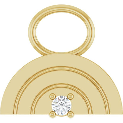 .015 CT Lab-Grown Diamond Rainbow Hoop Dangle