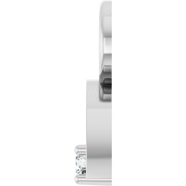 .015 CT Lab-Grown Diamond Rainbow Hoop Dangle
