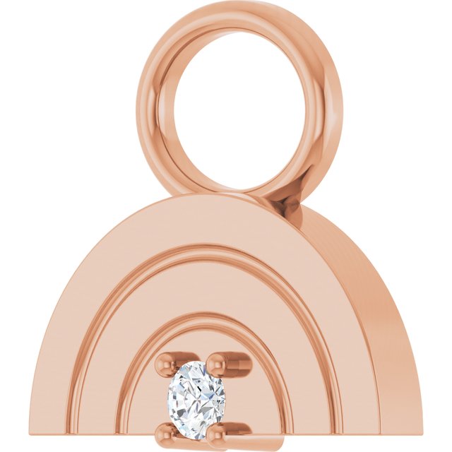 .015 CT Lab-Grown Diamond Rainbow Hoop Dangle