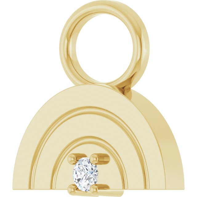 .015 CT Lab-Grown Diamond Rainbow Hoop Dangle
