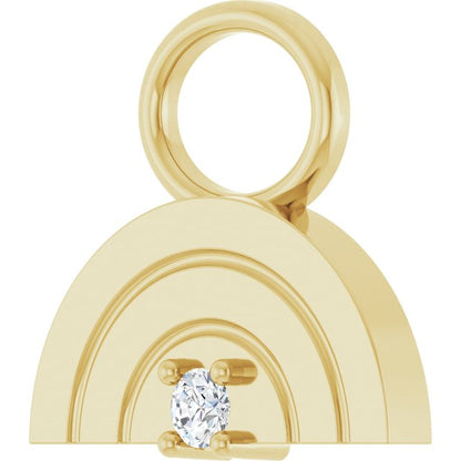 .015 CT Lab-Grown Diamond Rainbow Hoop Dangle