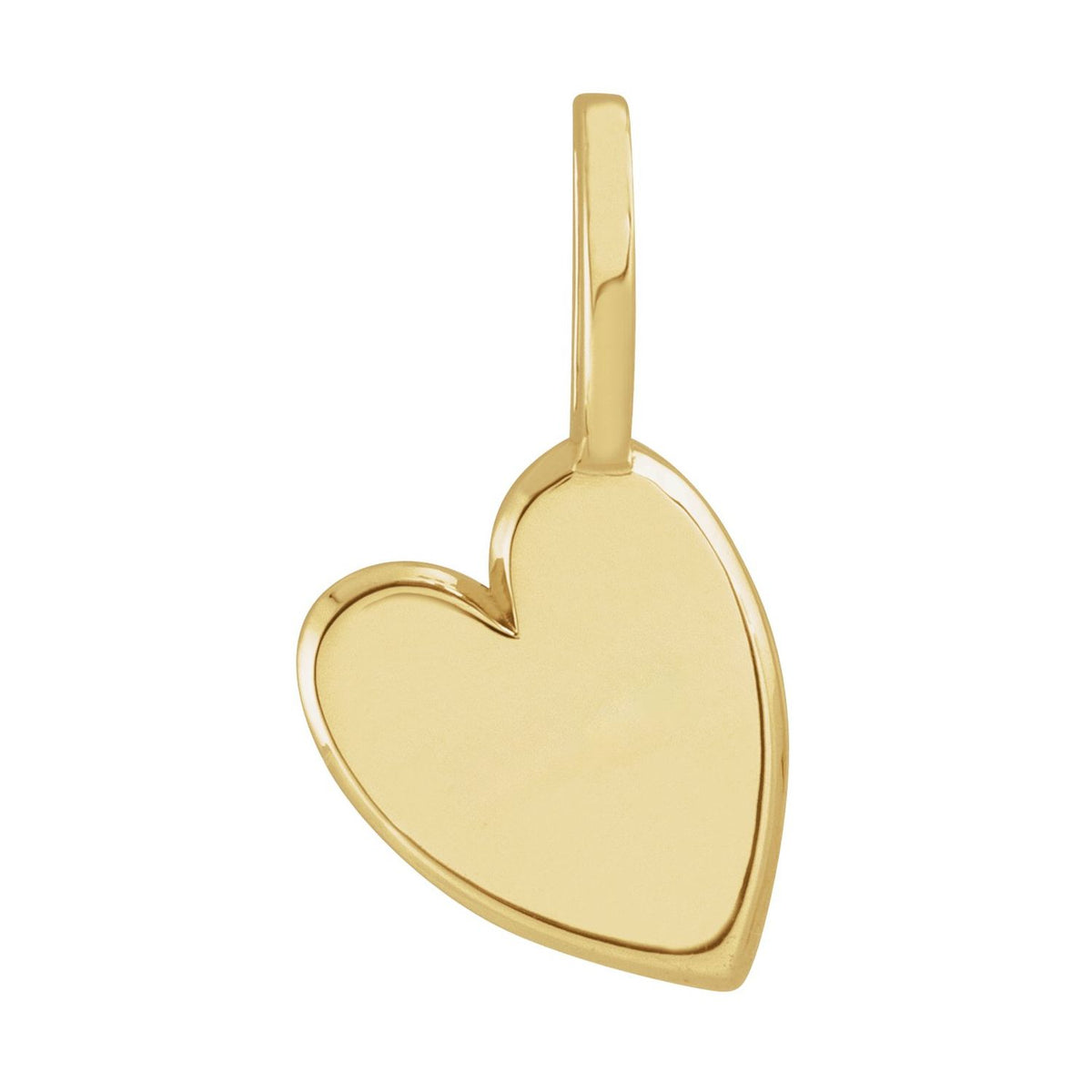 Engravable Sideways Heart Pendant, 19.2 x 10.6 mm