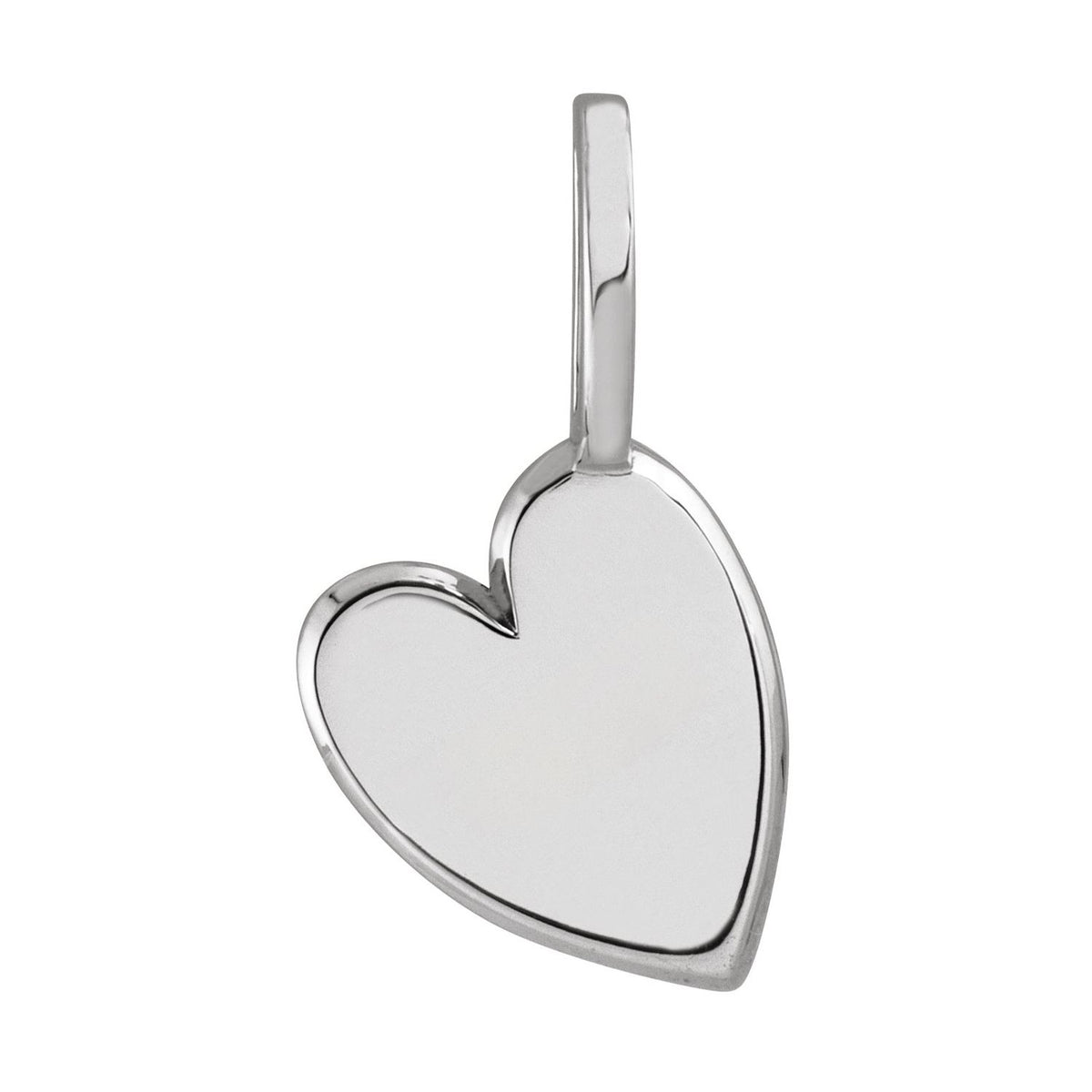 Engravable Sideways Heart Pendant, 19.2 x 10.6 mm