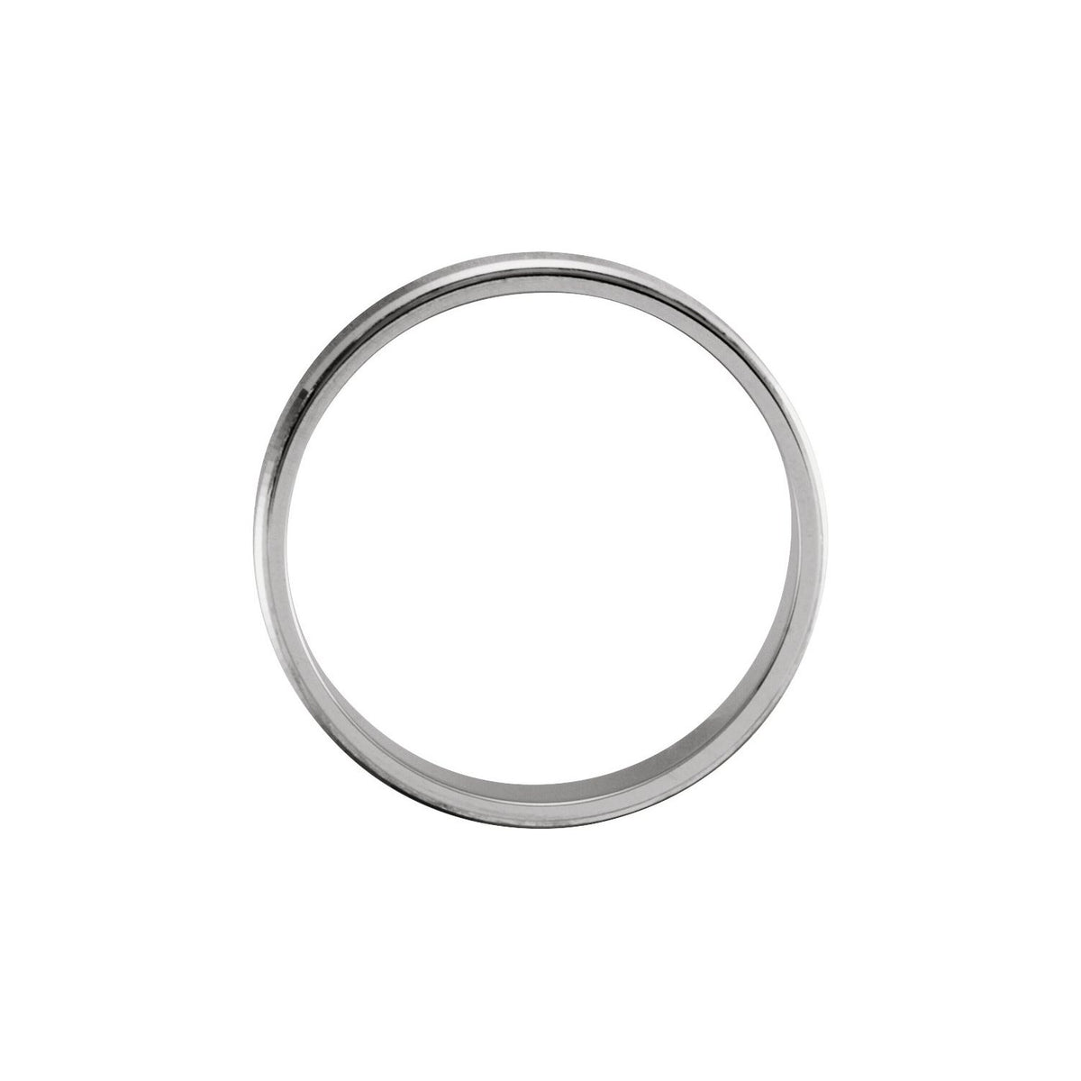 Grooved Lightweight Comfort-Fit Flat Band, 6 mm