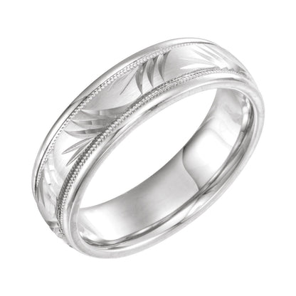 Milgrain Grooved Comfort-Fit Band