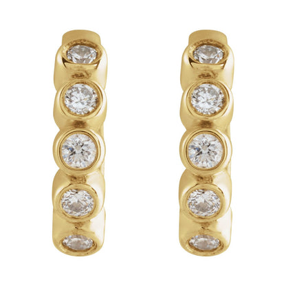 Sterling Silver Lab-Grown Alexandrite Hinged Hoop Earrings