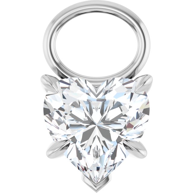 1/2 CT Natural Diamond Hoop Dangle, 5.3 mm x 9.3 mm