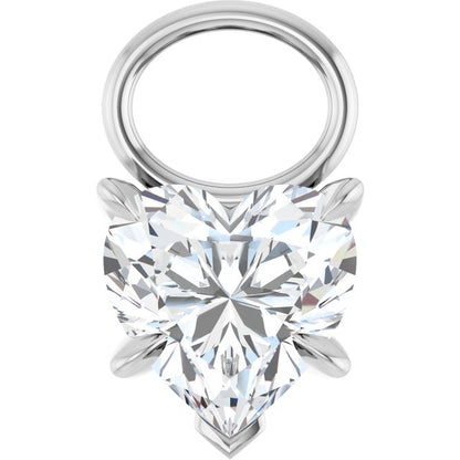 1/2 CT Natural Diamond Hoop Dangle, 5.3 mm x 9.3 mm