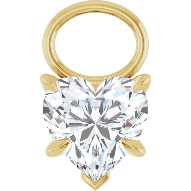 1/2 CT Lab-Grown Diamond Hoop Dangle, 5.3 mm x 9.3 mm