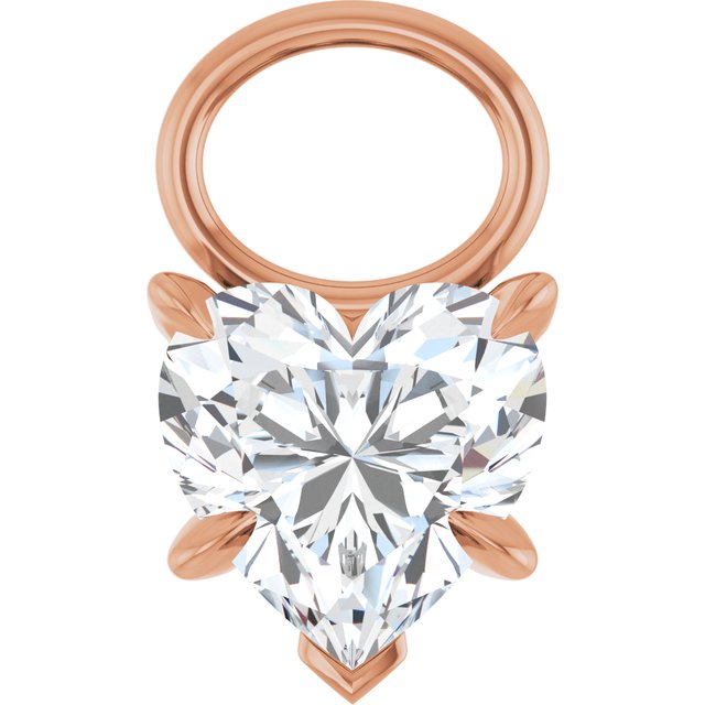 1/2 CT Natural Diamond Hoop Dangle, 5.3 mm x 9.3 mm