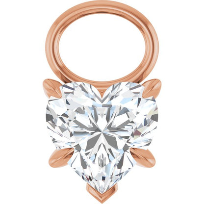 1/2 CT Natural Diamond Hoop Dangle, 5.3 mm x 9.3 mm