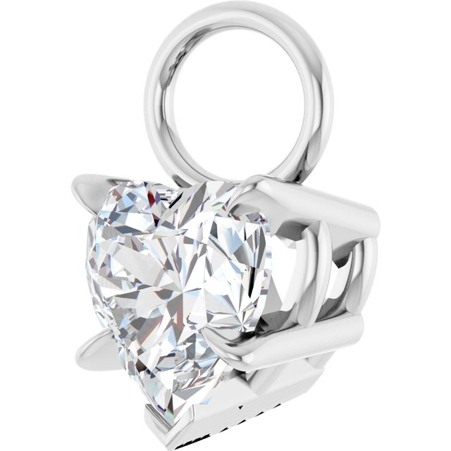 1/2 CT Lab-Grown Diamond Hoop Dangle, 5.3 mm x 9.3 mm