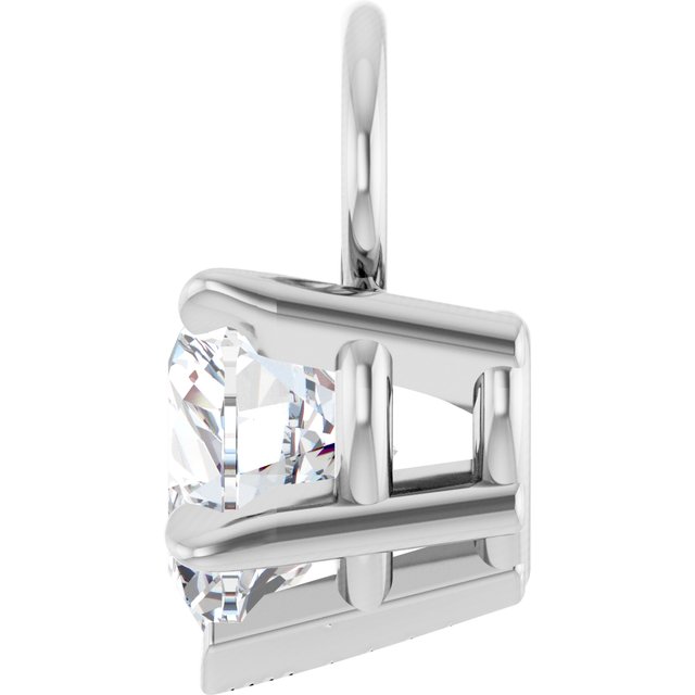 1/2 CT Lab-Grown Diamond Hoop Dangle, 5.3 mm x 9.3 mm