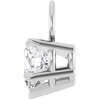 1/2 CT Lab-Grown Diamond Hoop Dangle, 5.3 mm x 9.3 mm