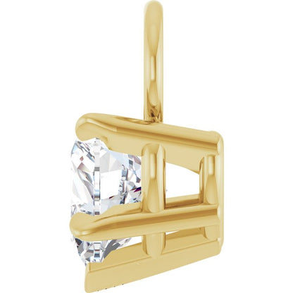 1/2 CT Natural Diamond Hoop Dangle, 5.3 mm x 9.3 mm