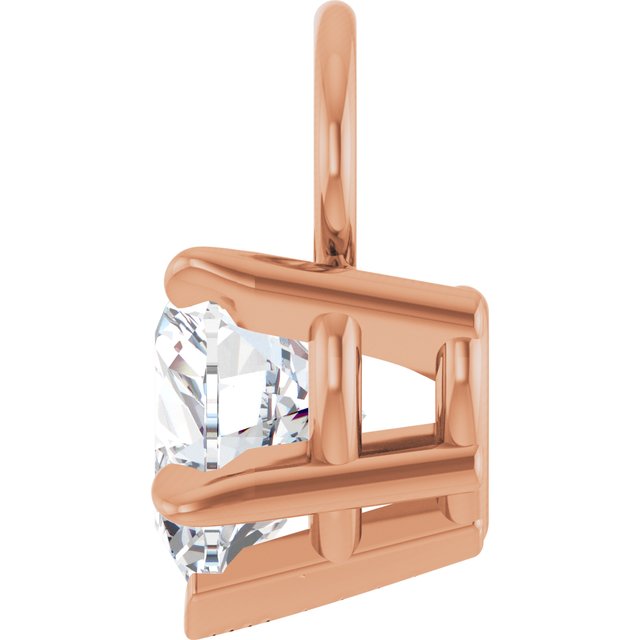 1/2 CT Lab-Grown Diamond Hoop Dangle, 5.3 mm x 9.3 mm