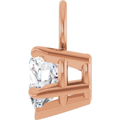 1/2 CT Lab-Grown Diamond Hoop Dangle, 5.3 mm x 9.3 mm