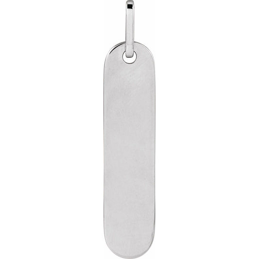Sterling Silver Engravable Bar Pendant