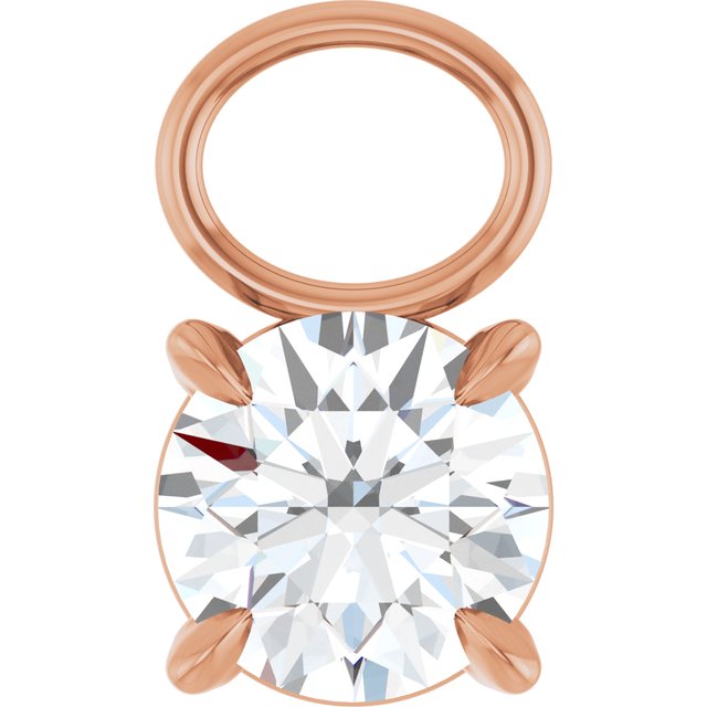 1/2 CT Lab-Grown Diamond Hoop Dangle, 5.1 mm x 9 mm