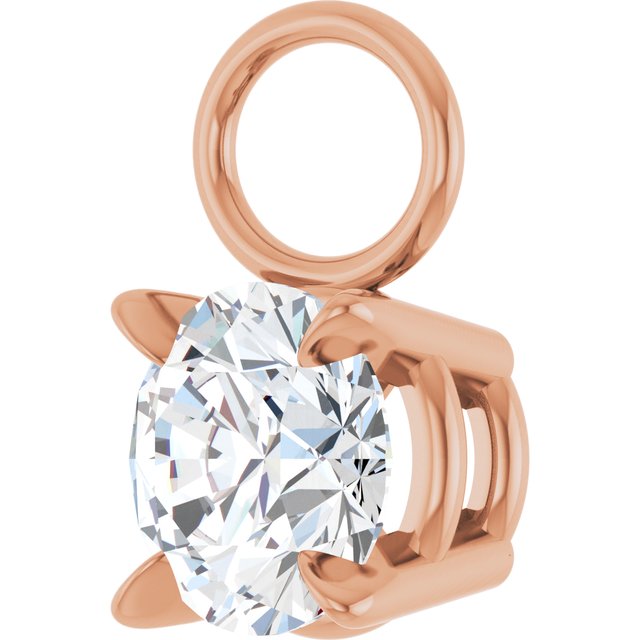 1/2 CT Lab-Grown Diamond Hoop Dangle, 5.1 mm x 9 mm
