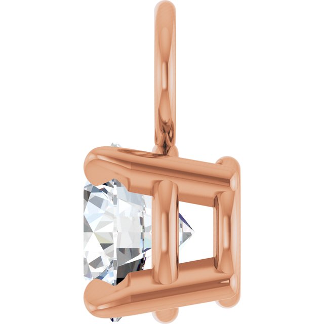 1/2 CT Natural Diamond Hoop Dangle, 5.1 mm x 9 mm