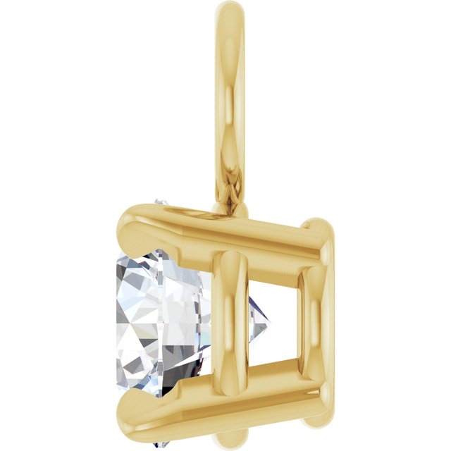 1/2 CT Lab-Grown Diamond Hoop Dangle, 5.1 mm x 9 mm