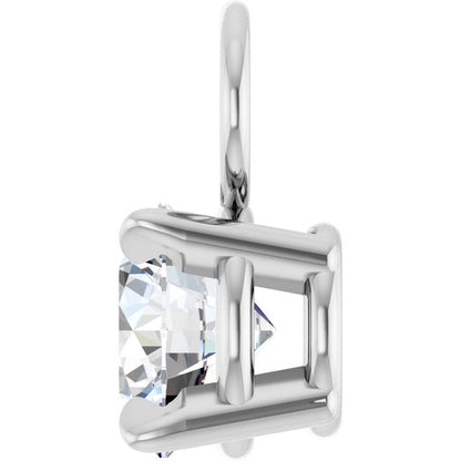 1/2 CT Natural Diamond Hoop Dangle, 5.1 mm x 9 mm