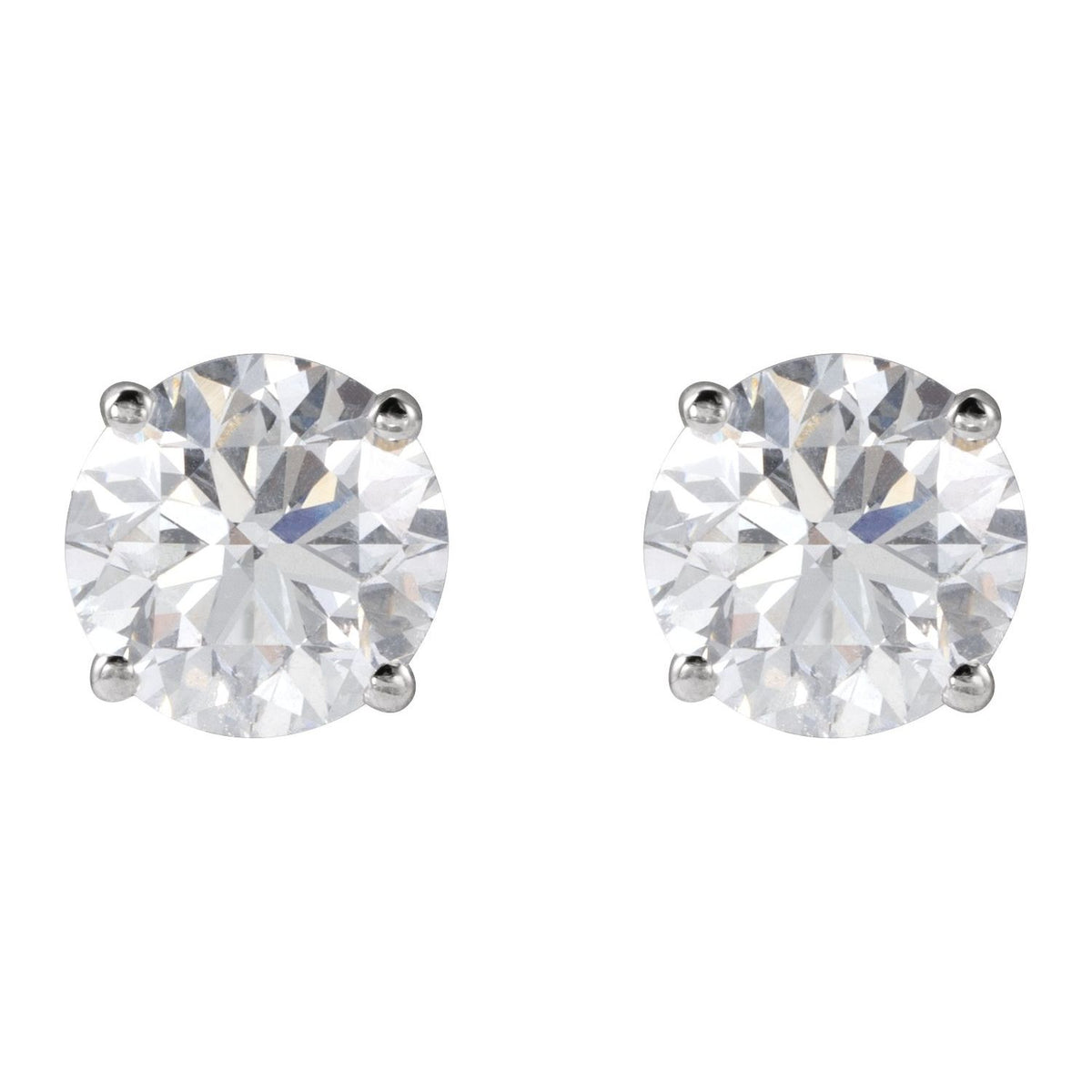 2 CTW Lab-Grown Diamond Earrings