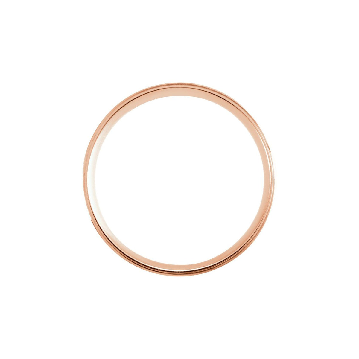 Grooved Lightweight Comfort-Fit Flat Band, 6 mm, Satin Finish