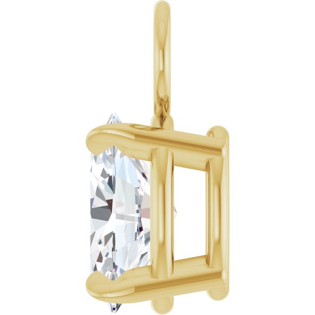 3/4 CT Lab-Grown Diamond Hoop Dangle, 5.15 mm x 11.1 mm