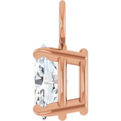 3/4 CT Lab-Grown Diamond Hoop Dangle, 5.15 mm x 11.1 mm